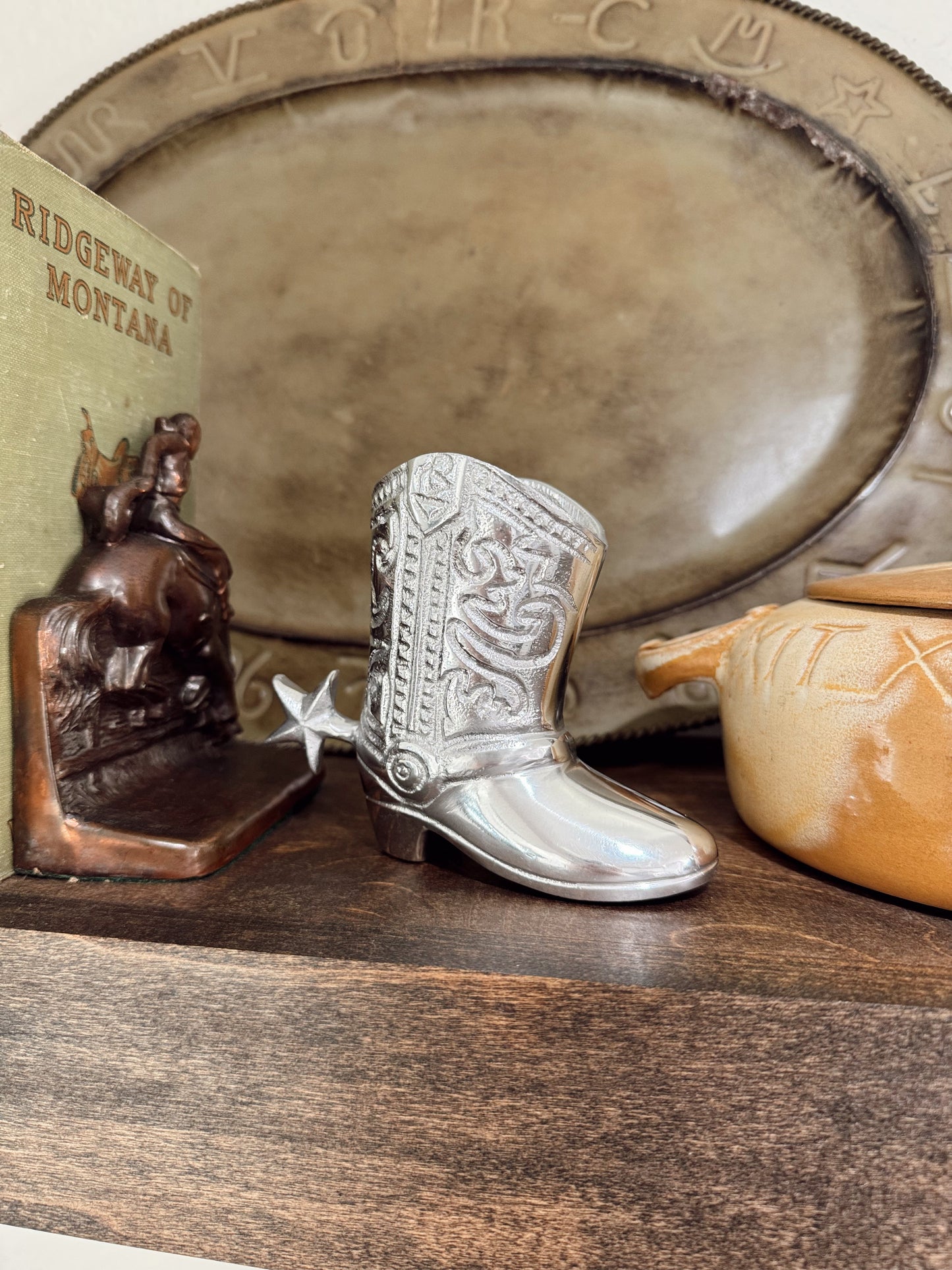 The Silver Cowboy Boot