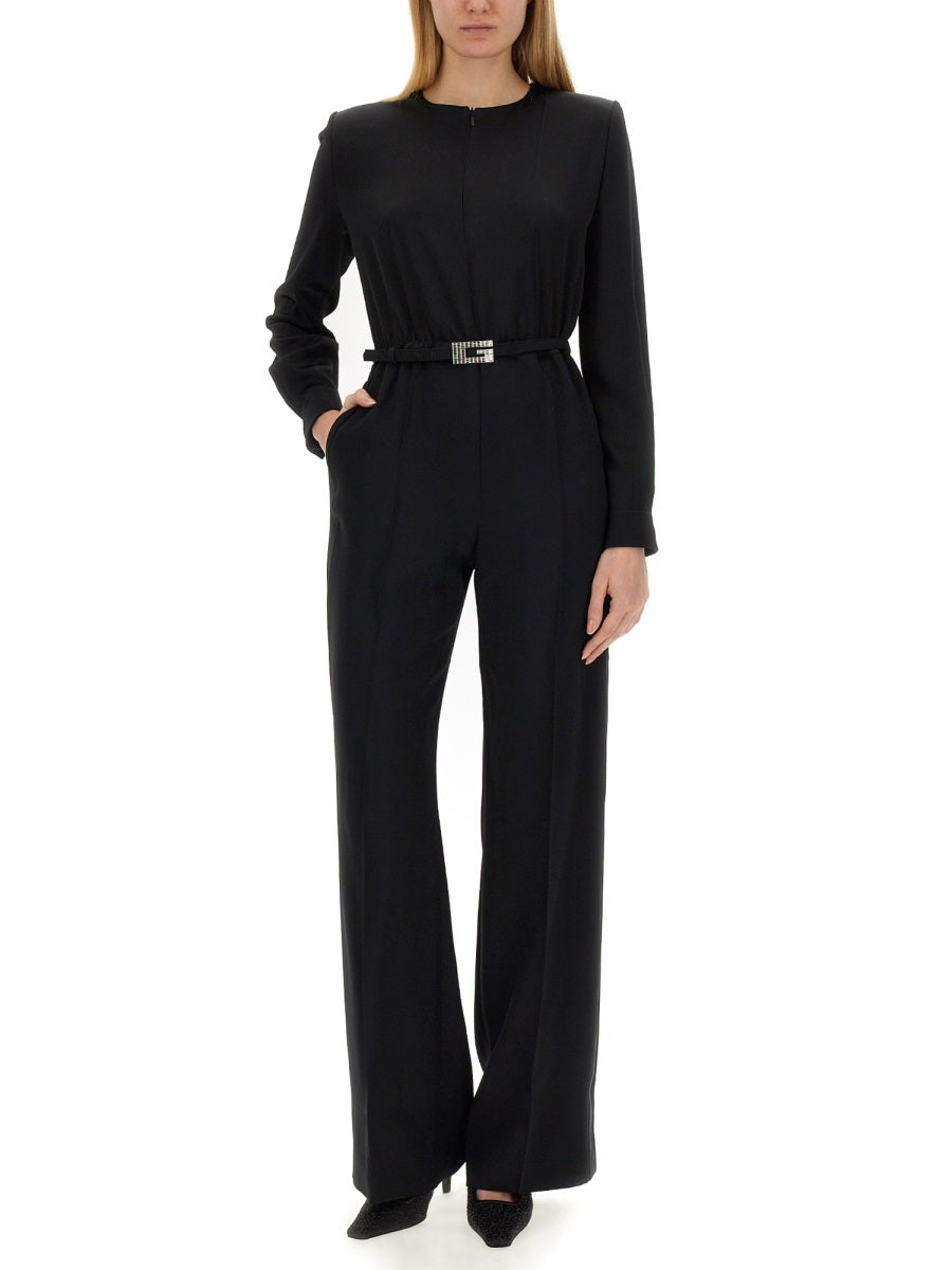 Gucci Silk-Blend Belted Jumpsuit