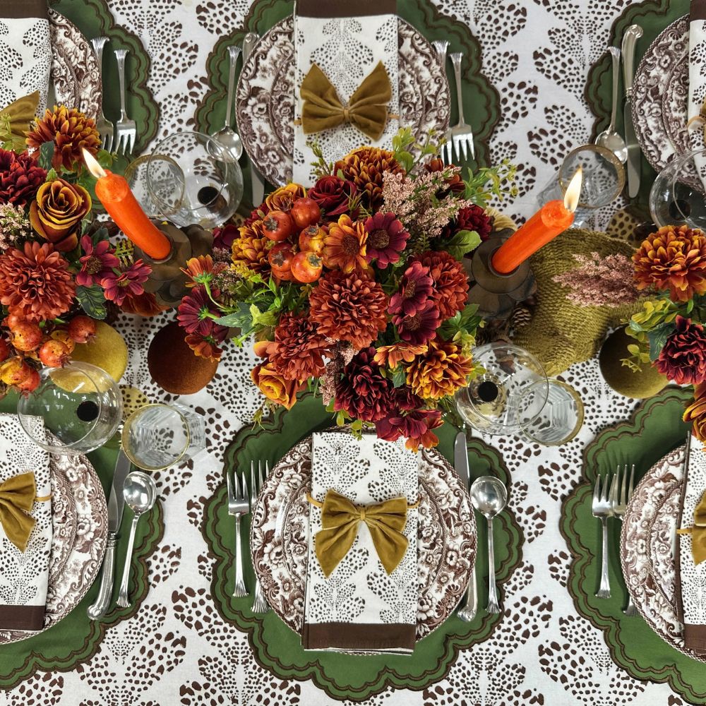 The Bettina Placemat - Fern and Cocoa (Set of 4)