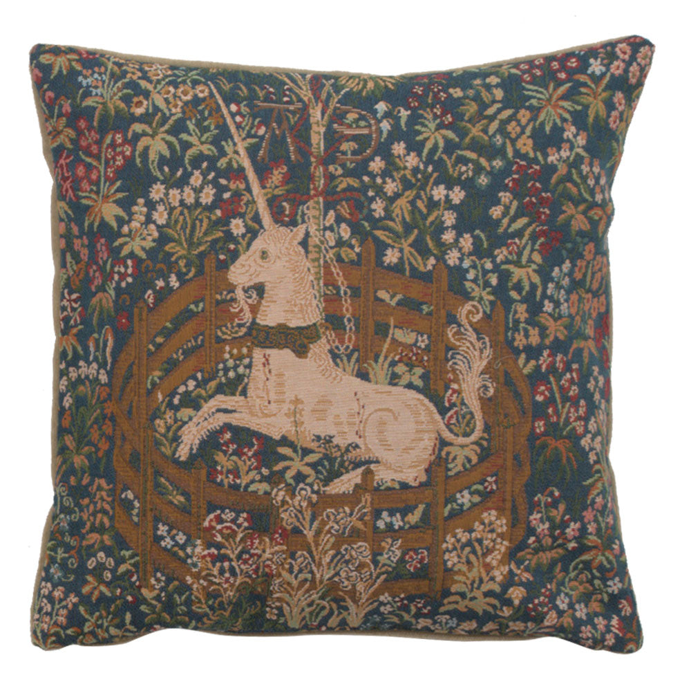 The Captive Unicorn French Tapestry Pillow