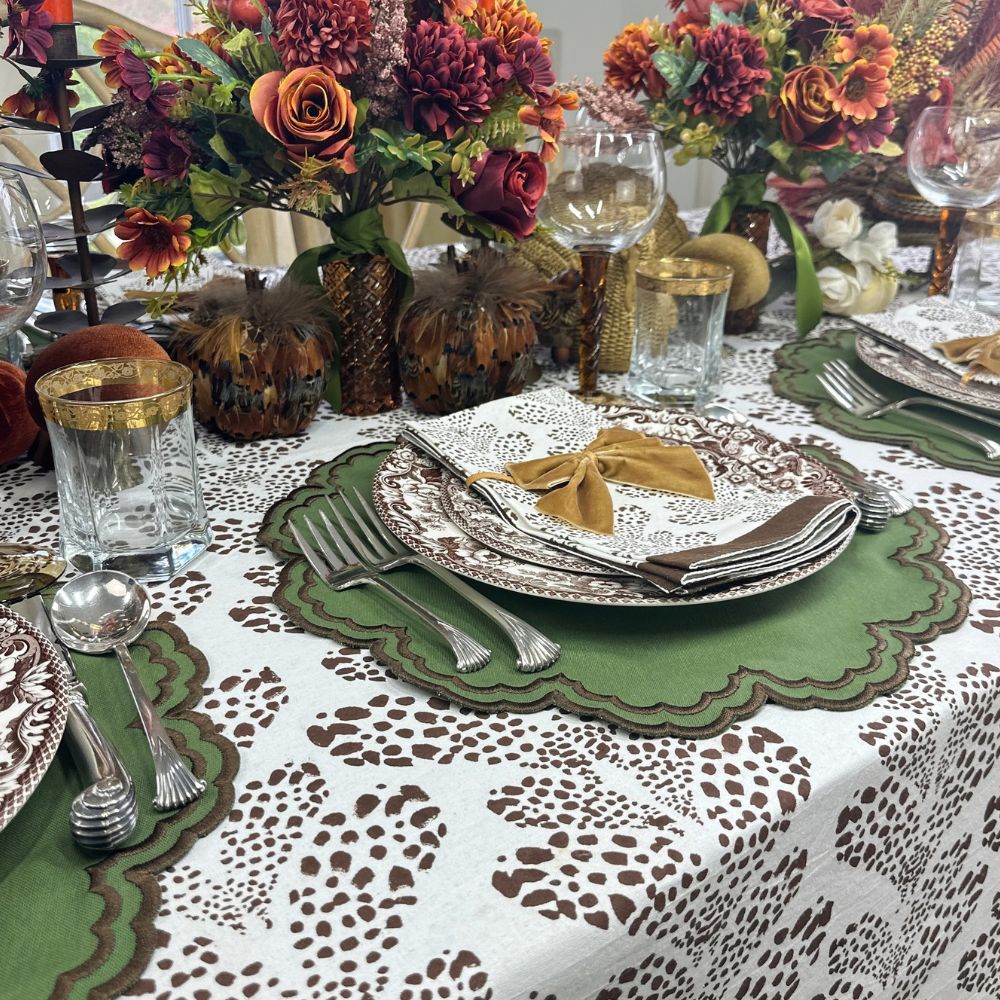 The Bettina Placemat - Fern and Cocoa (Set of 4)
