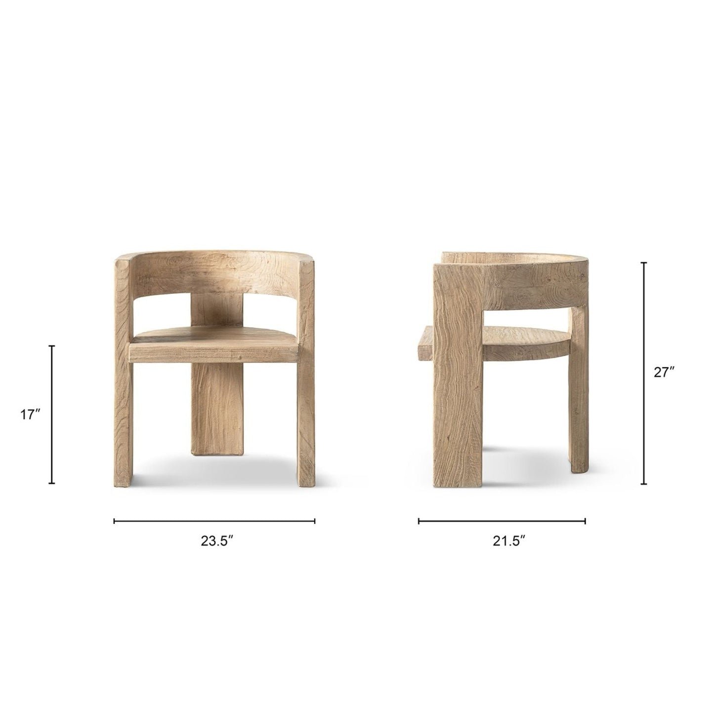 The Ashbourne Reclaimed Elm Accent Dining Chair