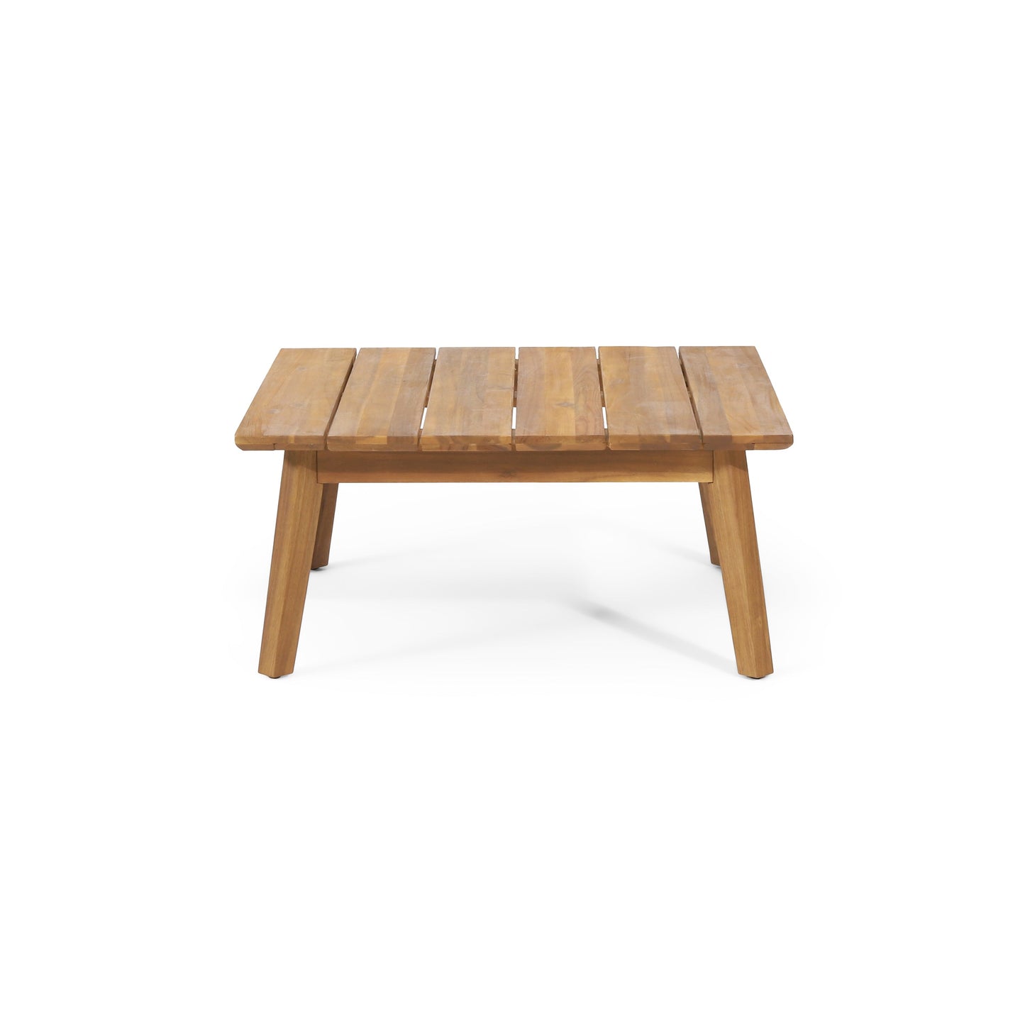 Outdoor Teak Conversation Set with Beige Cushions 4 Piece