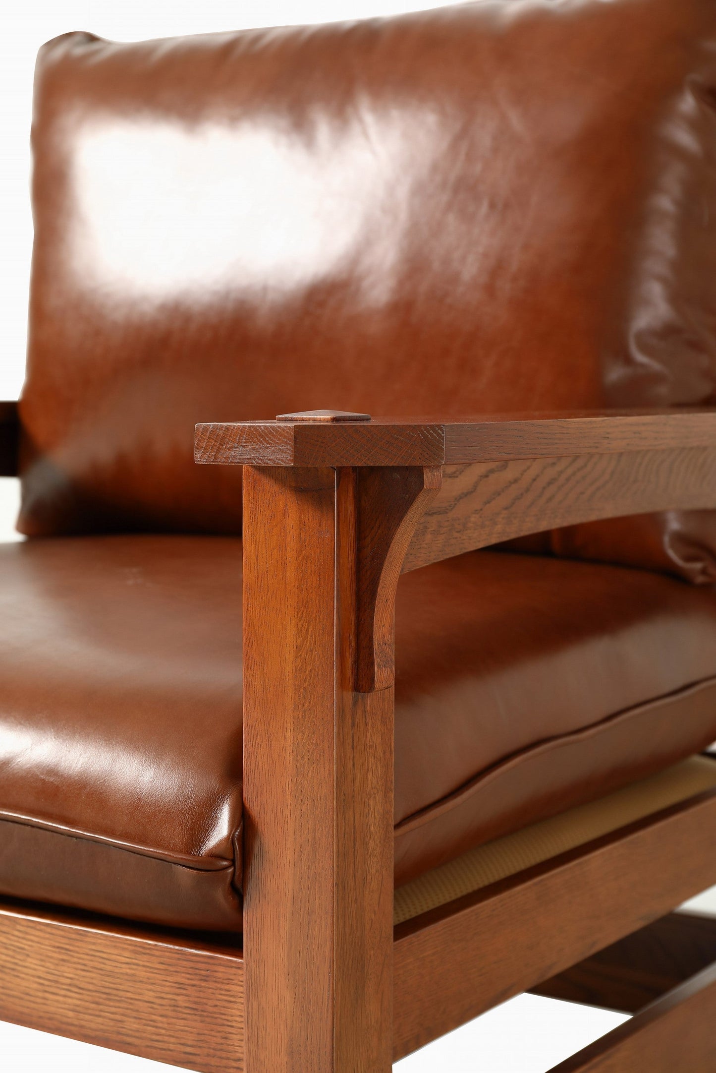 The Russet Mission Oak & Leather Armchair