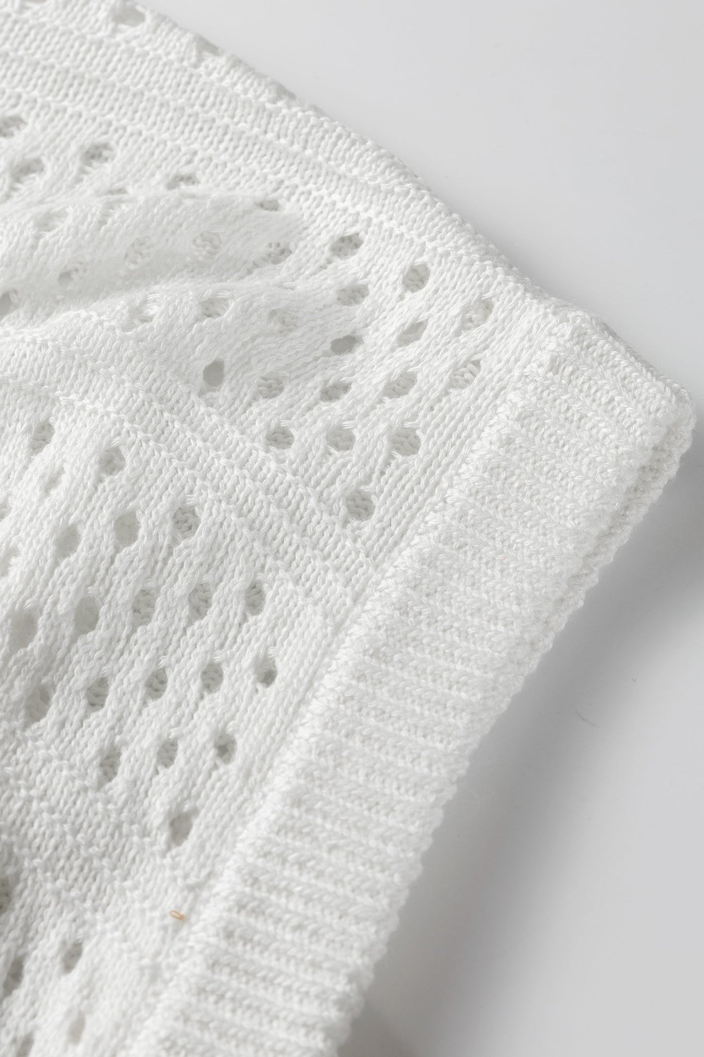 Rayna Out White Open Knit Dolman Sweater