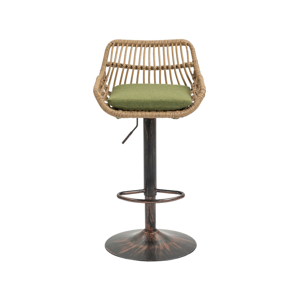 The Harbor Bar Adjustable Linen Swivel Stools — Set of 2