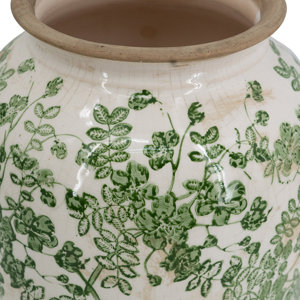 The Rose Arbor Botanical Ceramic Floor Vase