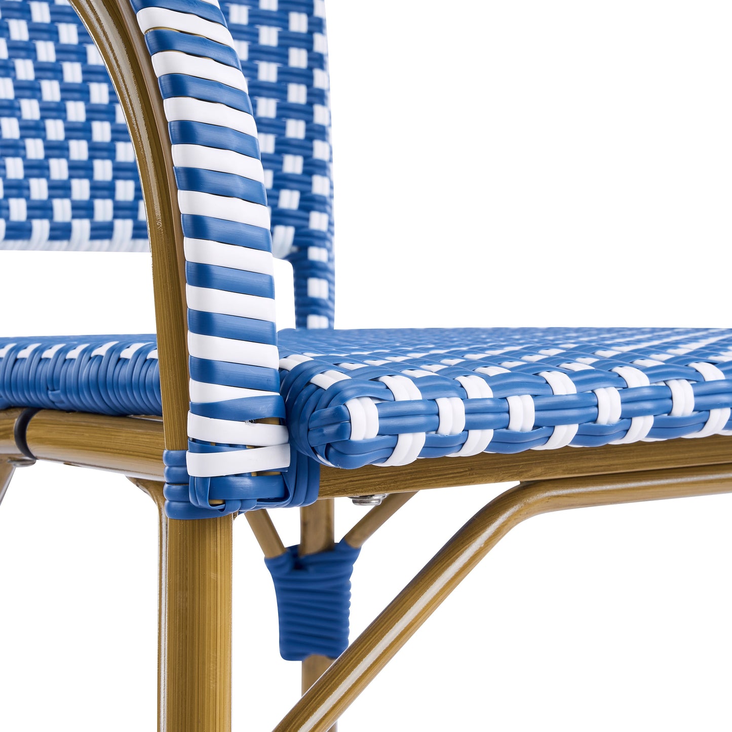Outdoor Bistro Chairs, Patio Dining Chairs with Aluminum Frame, Weather