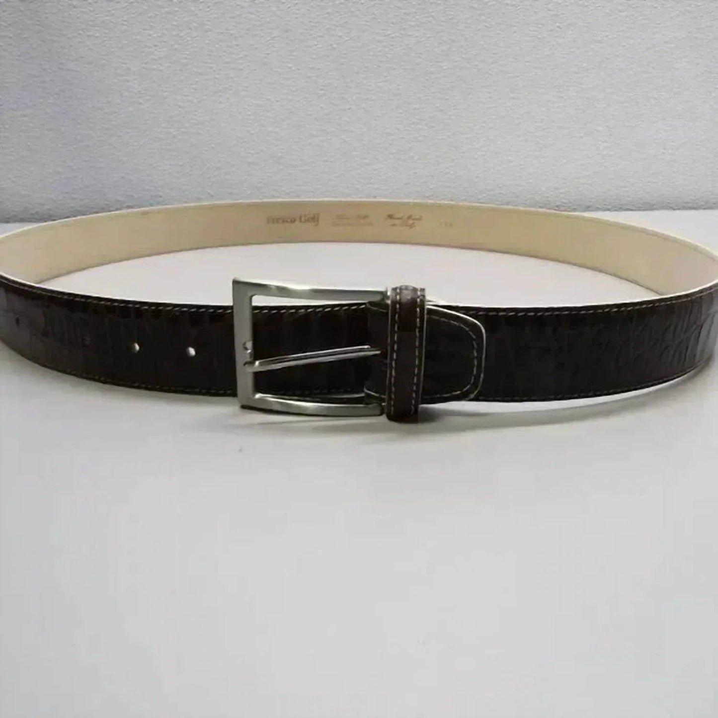 Men's Leather Alligator Embossed Belt