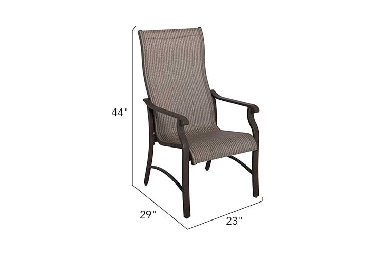 The Trevi Textilene Outdoor Dining Chair - Set of Two