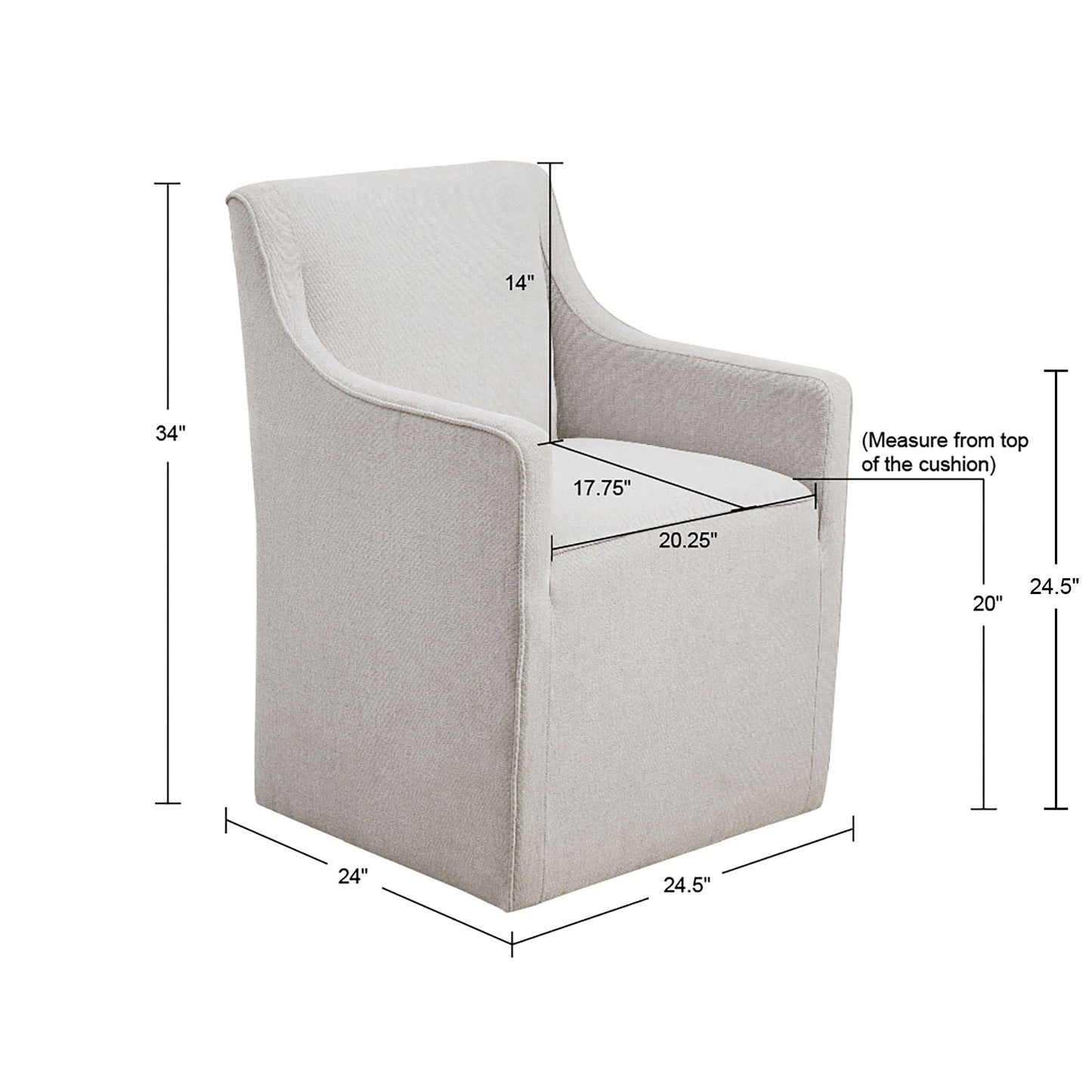 Ashford Skirted Upholstered Dining Armchair