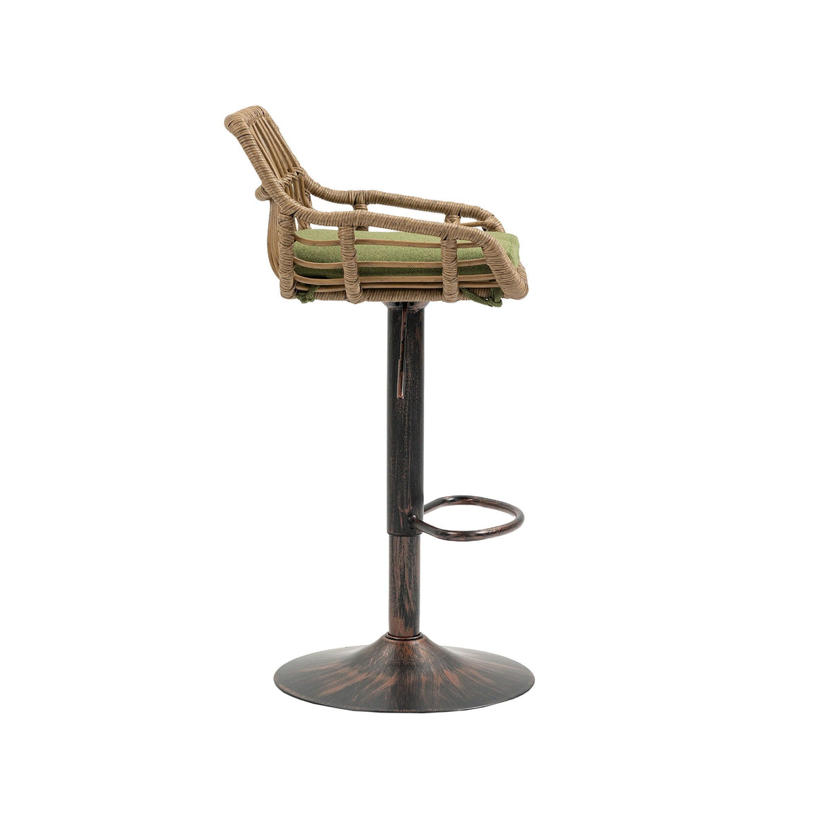 The Harbor Bar Adjustable Linen Swivel Stools — Set of 2