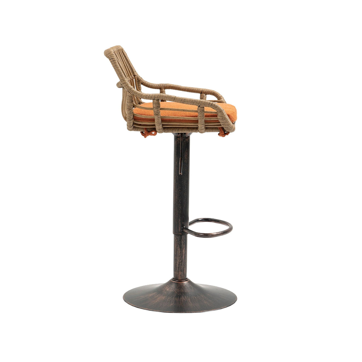 The Harbor Bar Adjustable Linen Swivel Stools — Set of 2