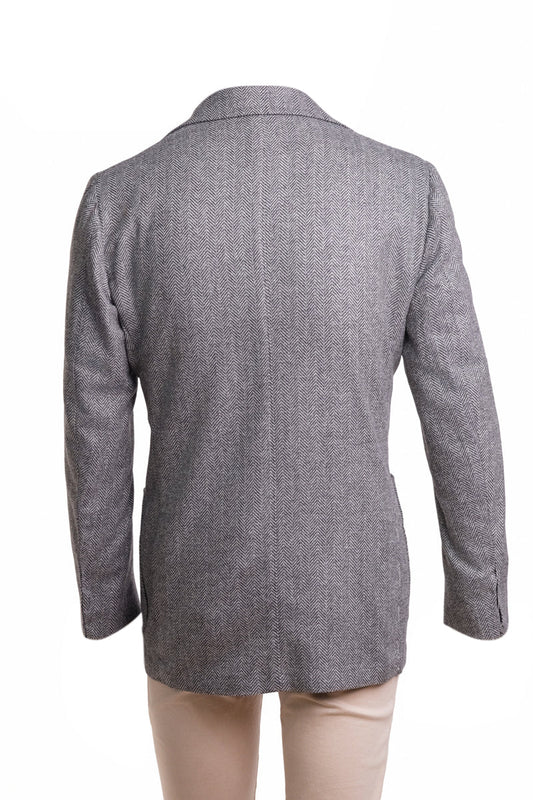 Sartorio Herringbone Virgin Wool-Silk-Cotton Sport Jacket