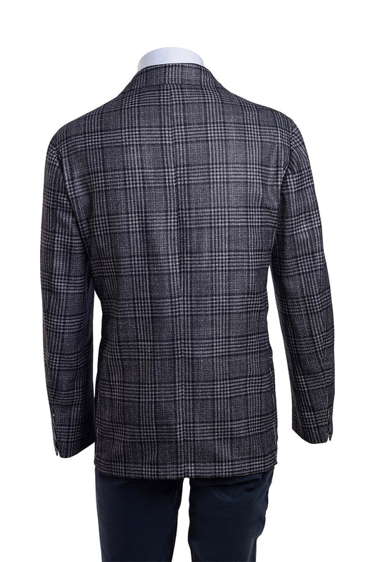 Sartorio Checked Wool-Silk-Cashmere Sport Jacket