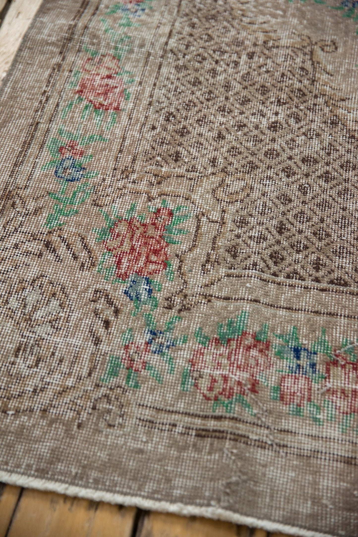 5.5x9.5 Vintage Distressed Overdyed Oushak Carpet