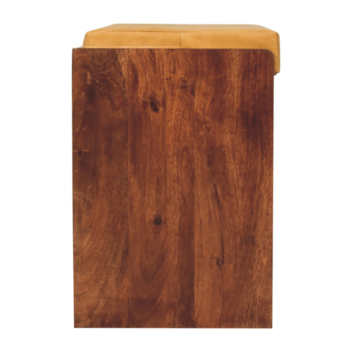 The Bridlewood Buffalo Leather Storage Bench — Tan