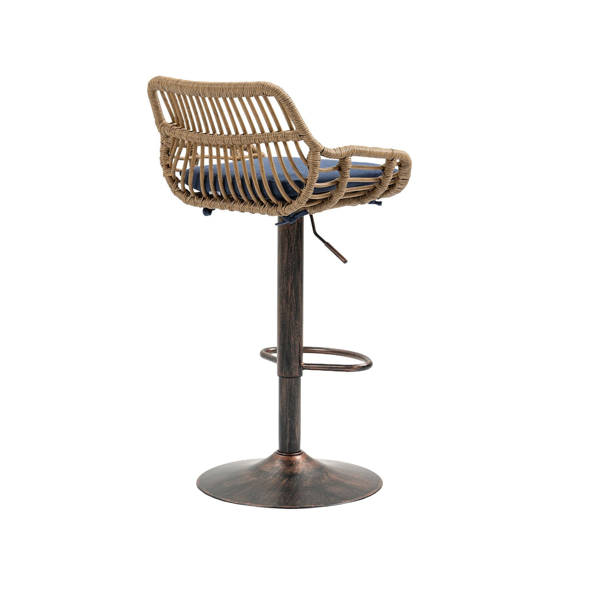 The Harbor Bar Adjustable Linen Swivel Stools — Set of 2