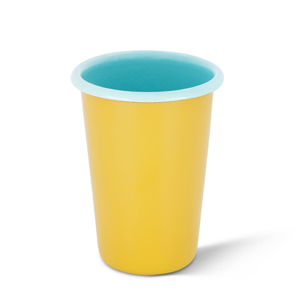 S/4 Large Enamel Tumbler  - Two Tone