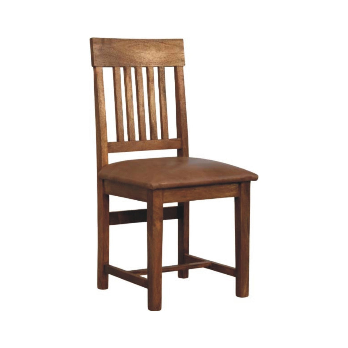 The Bridlewood Slatted Leather Dining Chair
