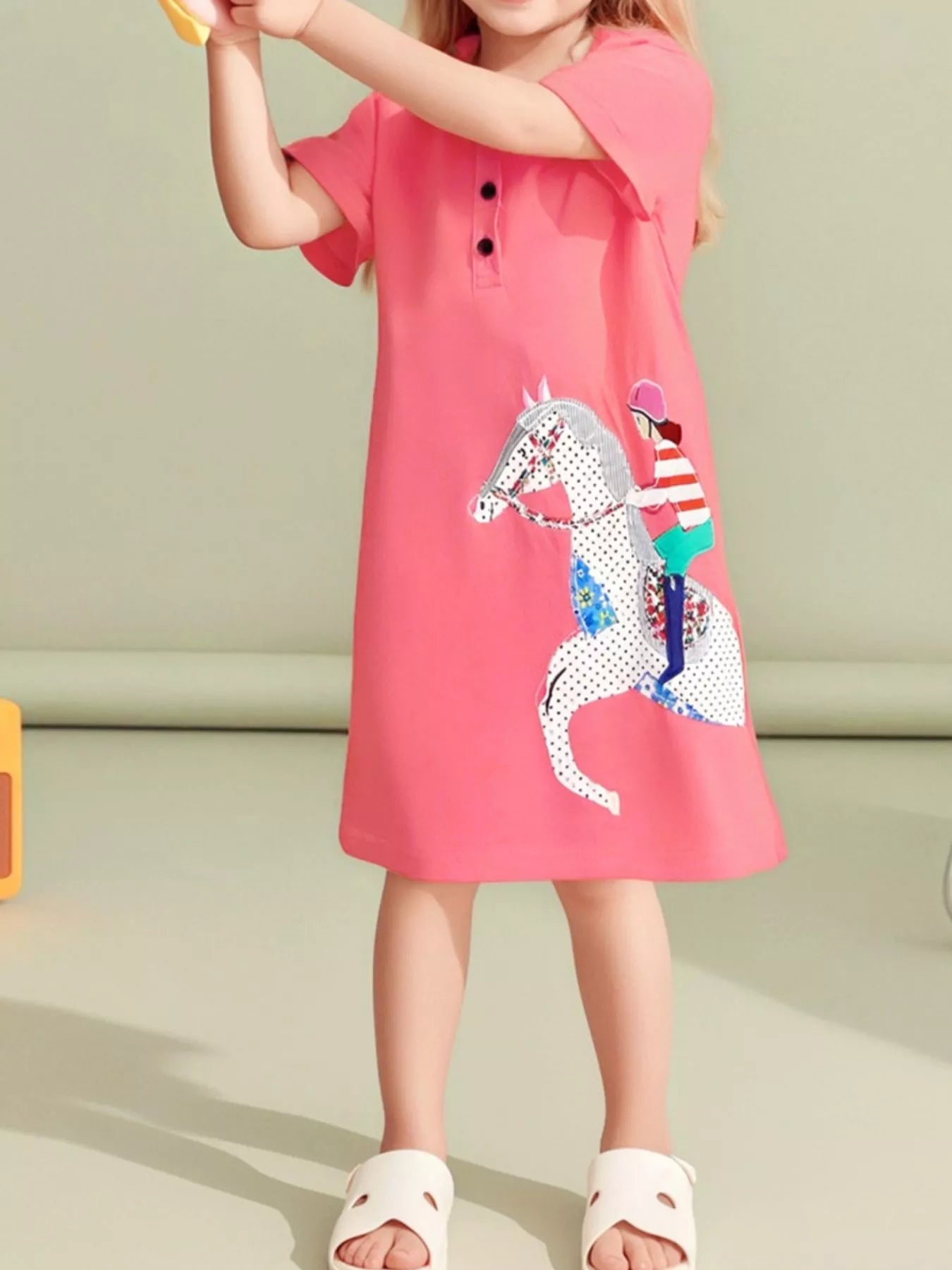 Children's Equestrian Short Sleeve Polo Dress