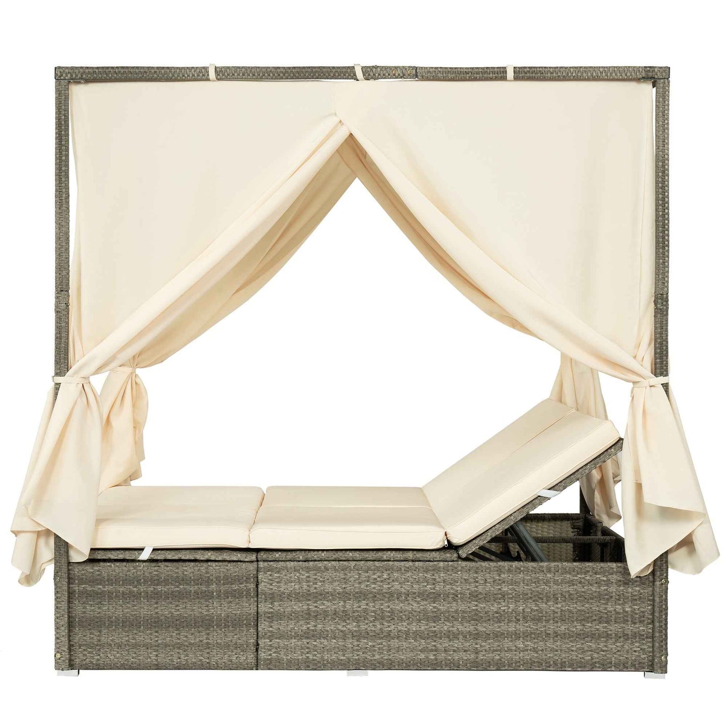 Adjustable Sun Bed With Curtain,High Comfort,With 3 Colors