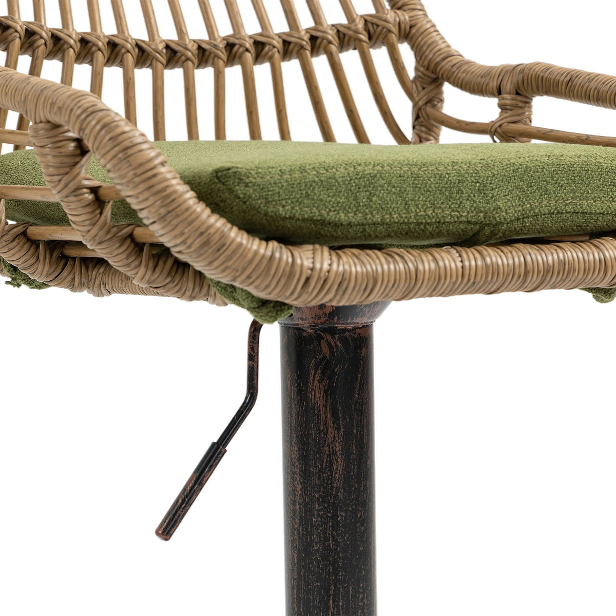 The Harbor Bar Adjustable Linen Swivel Stools — Set of 2
