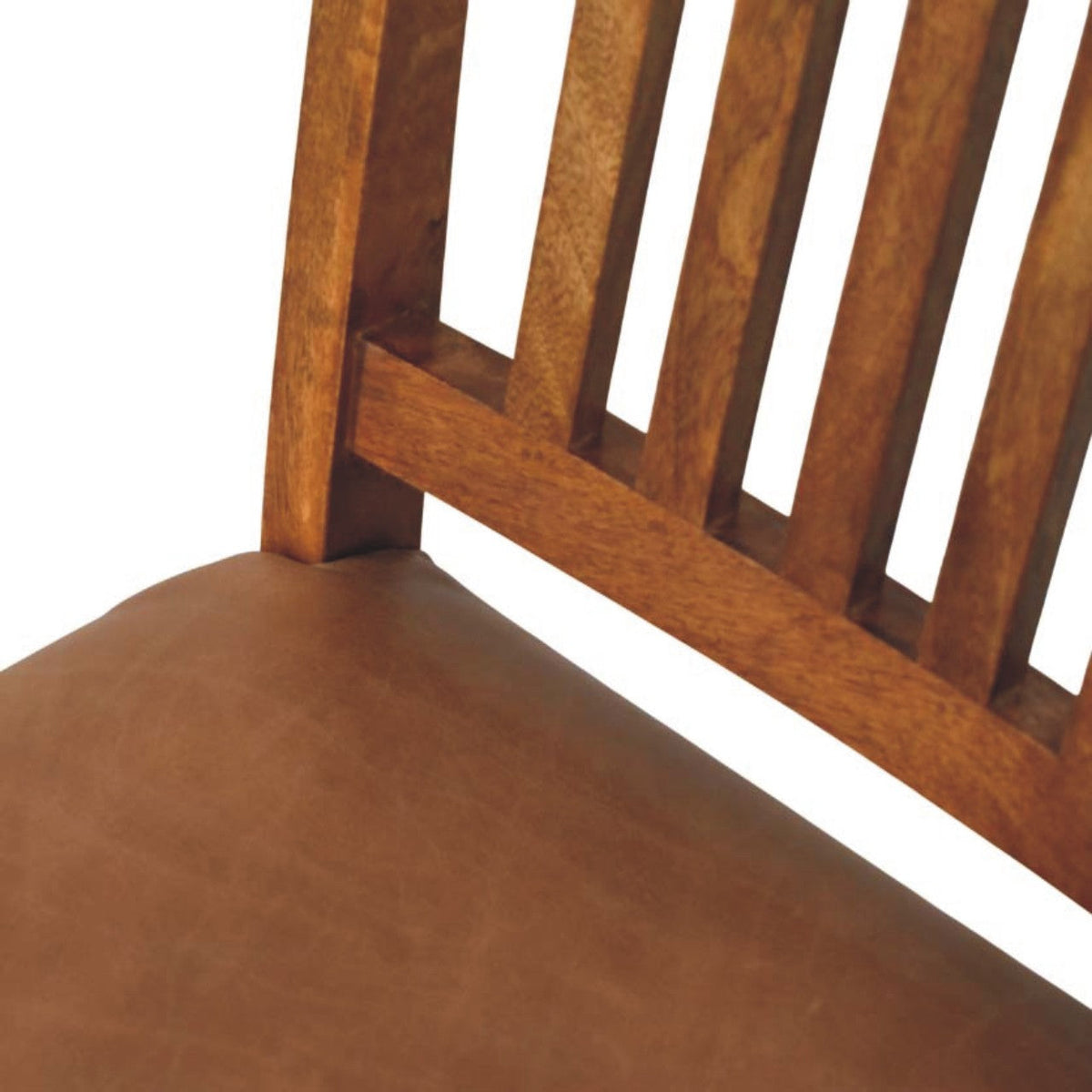 The Bridlewood Slatted Leather Dining Chair