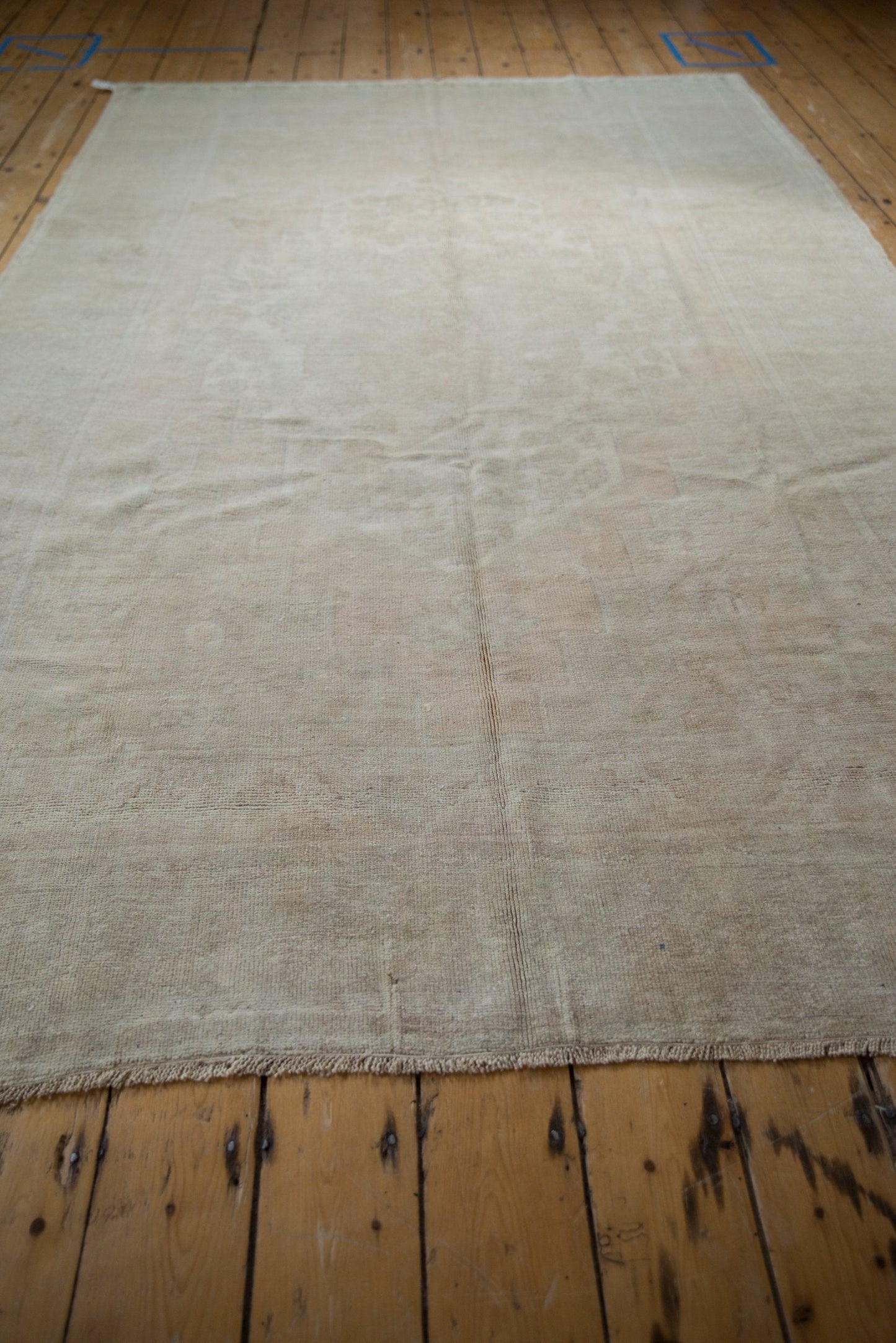 6x9.5 Vintage Distrsessed Oushak Carpet