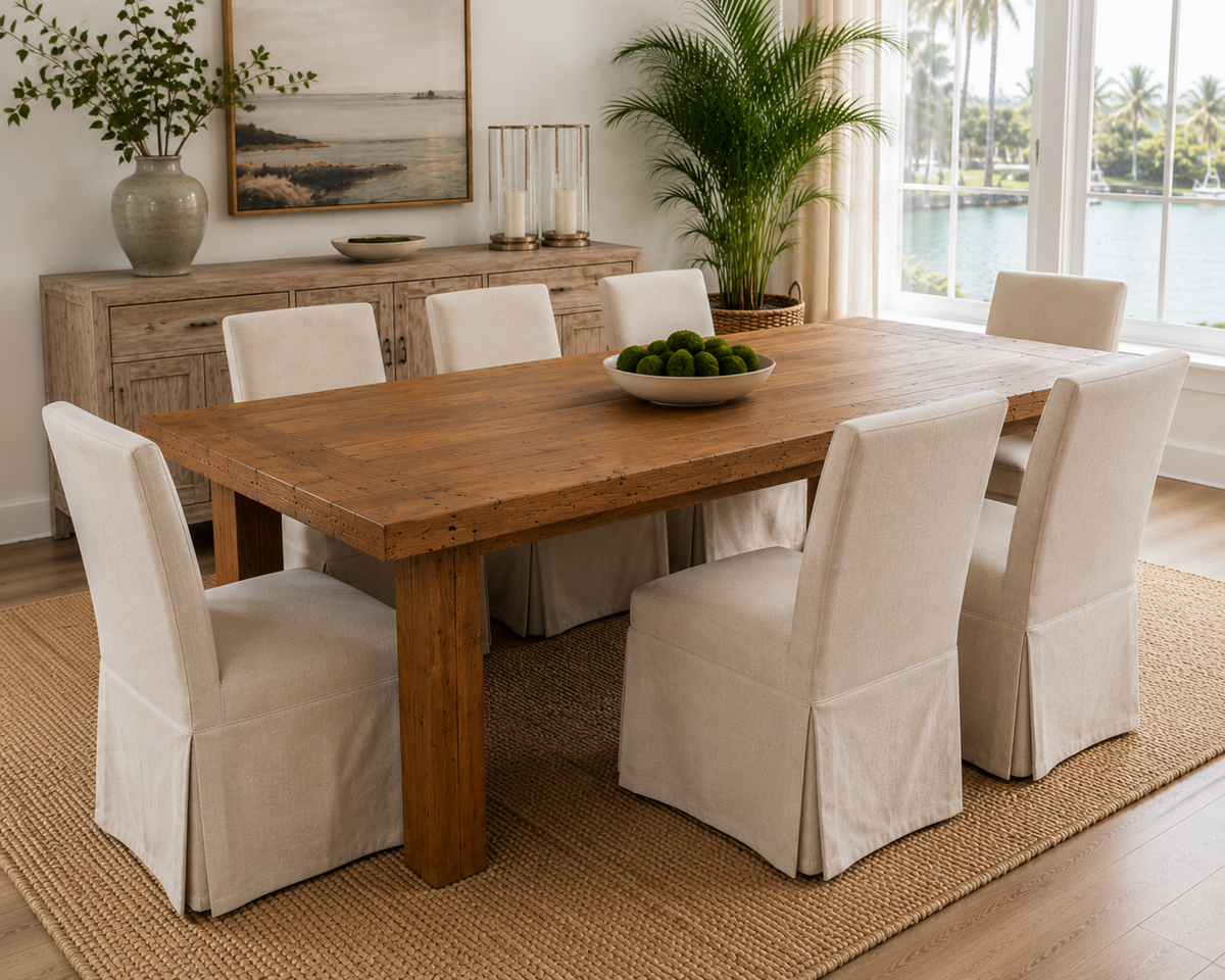 Sporting Estate Reclaimed Teak Dining Table — 79"