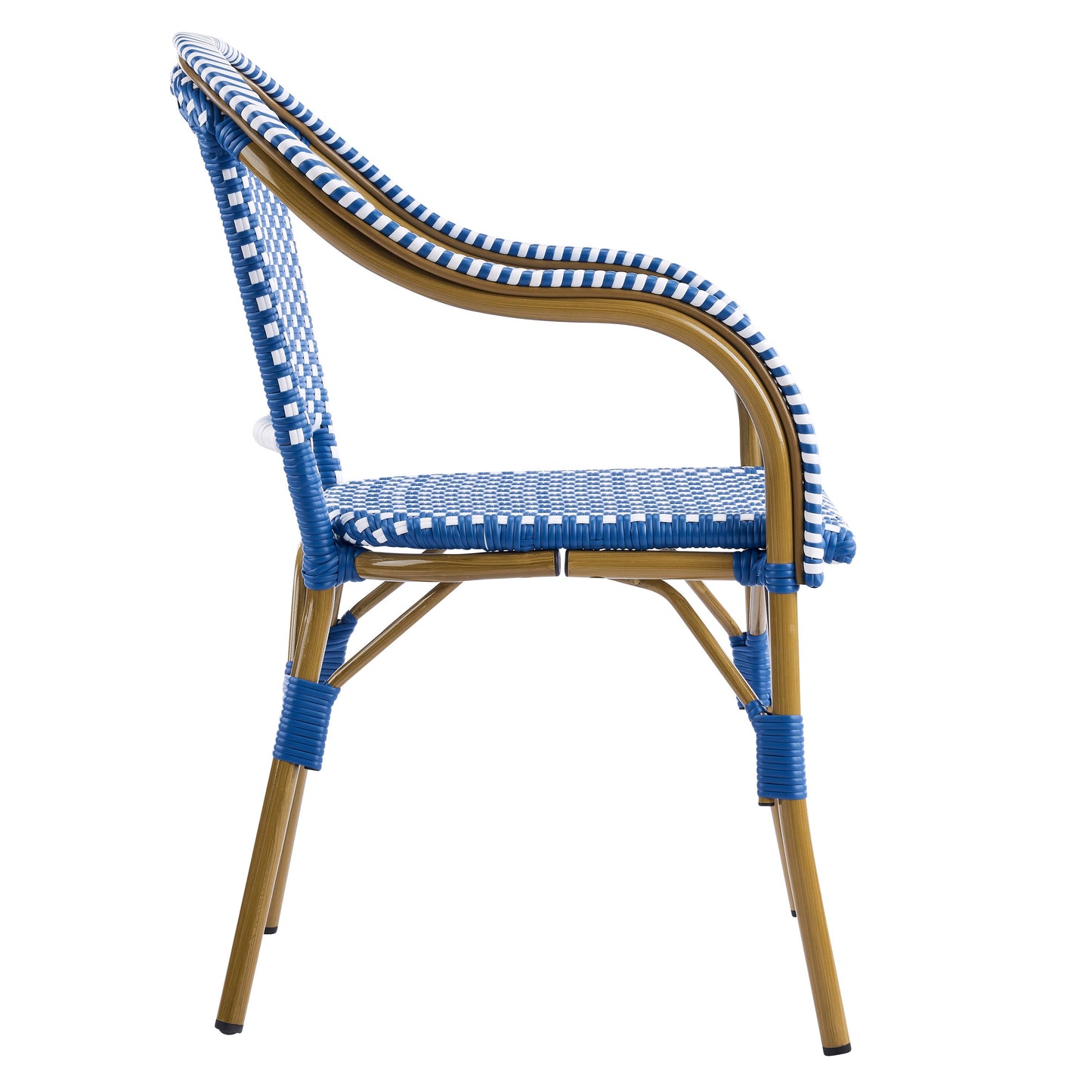 Outdoor Bistro Chairs, Patio Dining Chairs with Aluminum Frame, Weather