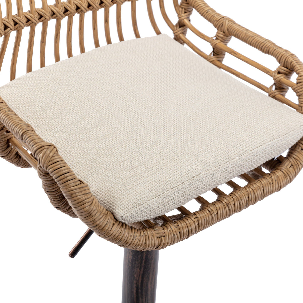 The Harbor Bar Adjustable Linen Swivel Stools — Set of 2