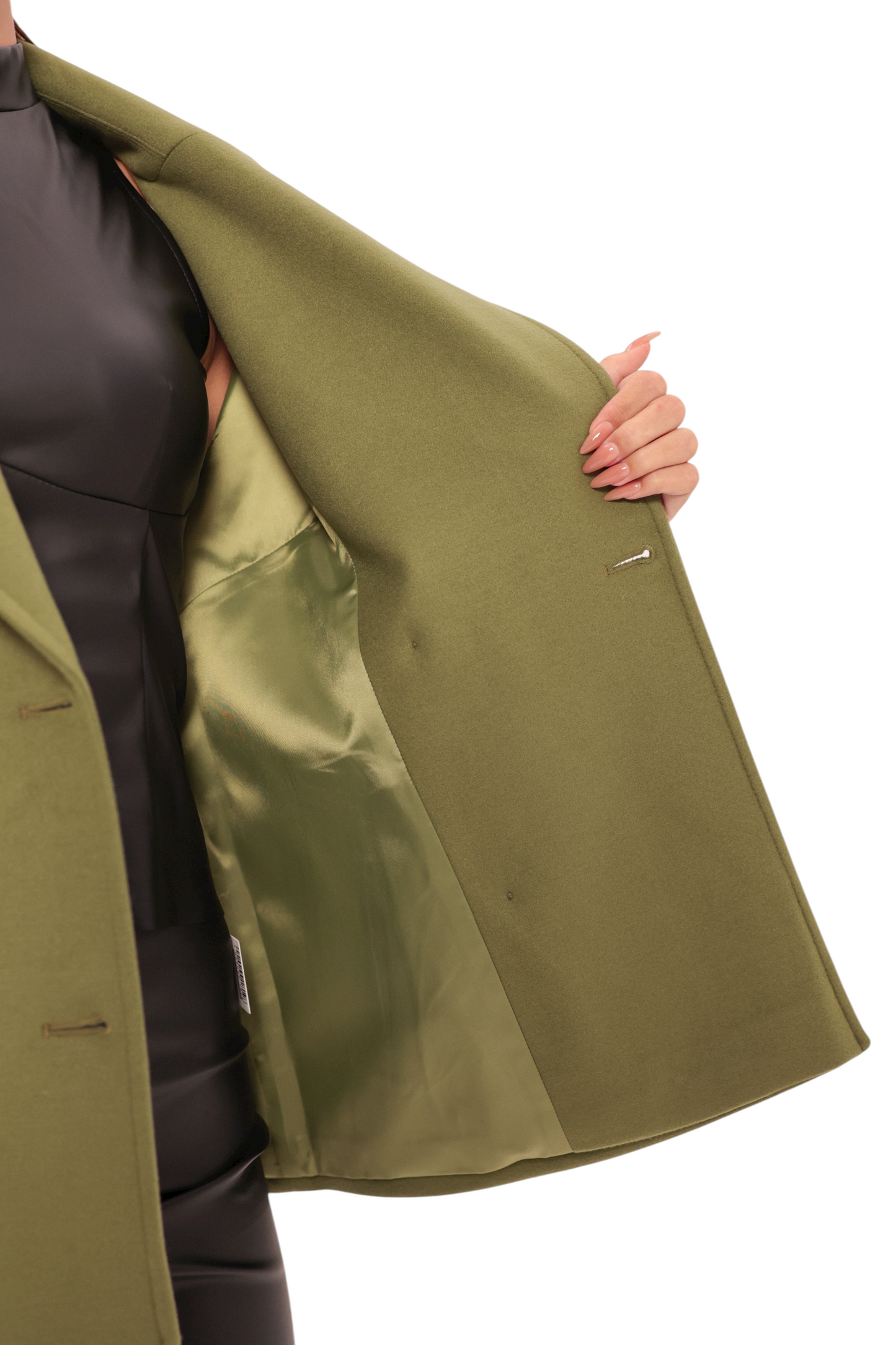 Sorrento Cashmere Blend Coat in Olive