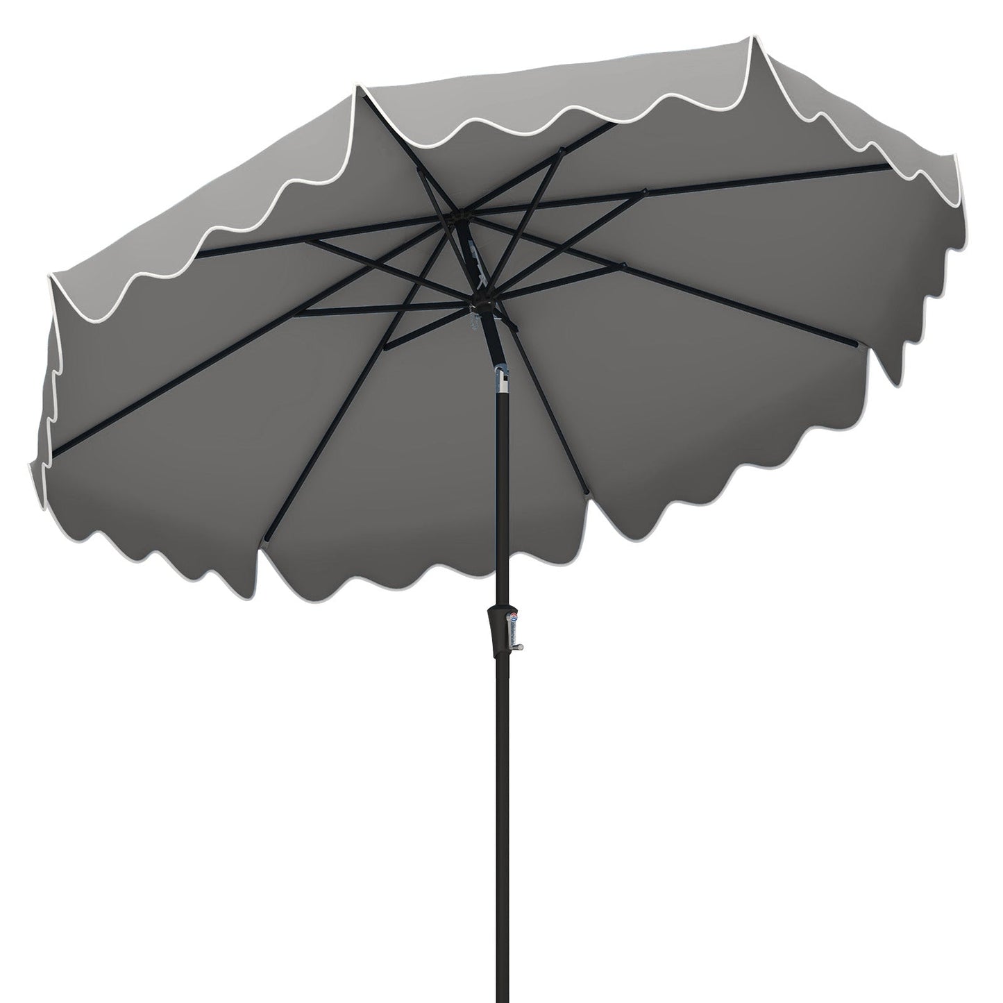 9 Feet Patio Umbrella with Crank Handle and Push Button Tilt