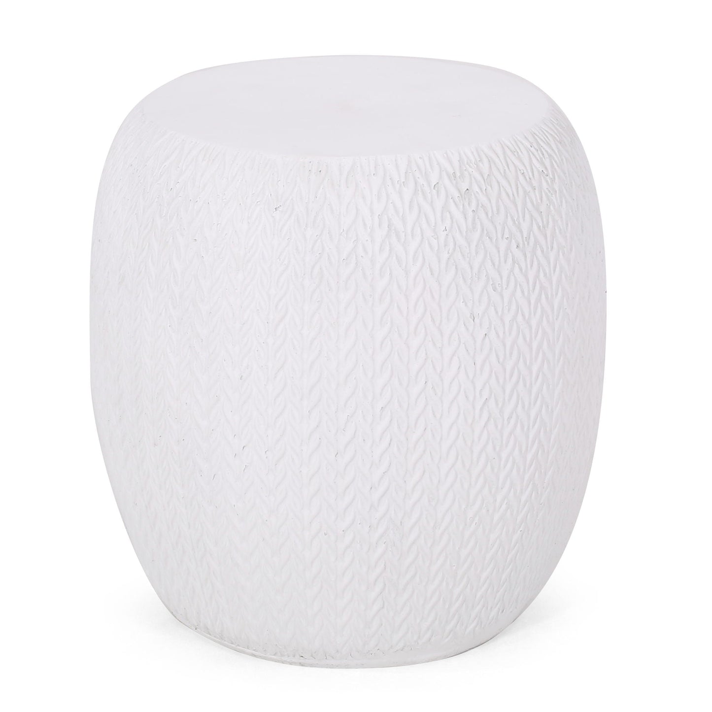Outdoor Lightweight, Concrete Side Table - Antique White