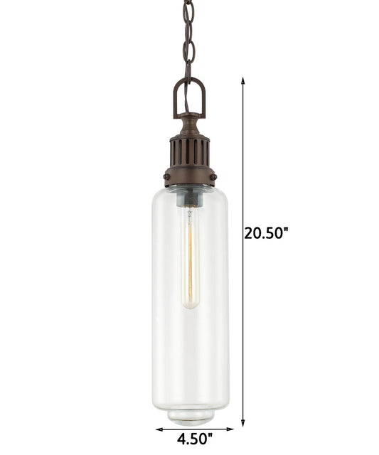 4.5"W 1-Light Pendant Burnished Bronze