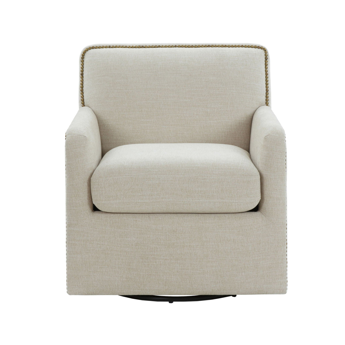 The Tolland Tailored Swivel Chair — Beige