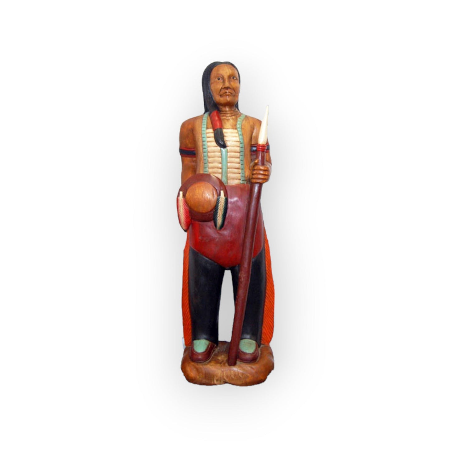 Cigar Store Wooden Indian Brave Statue 40" Tall