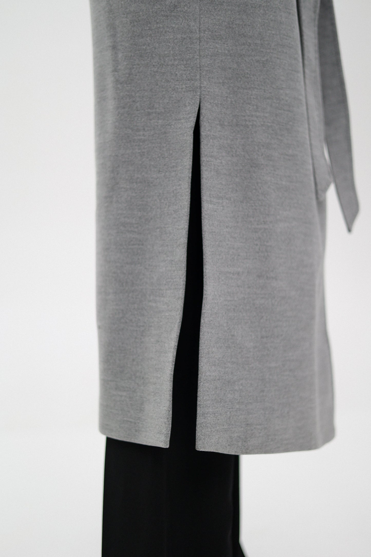 Cambridge Comfort Wraparound Wool Cashmere Coat in Dove