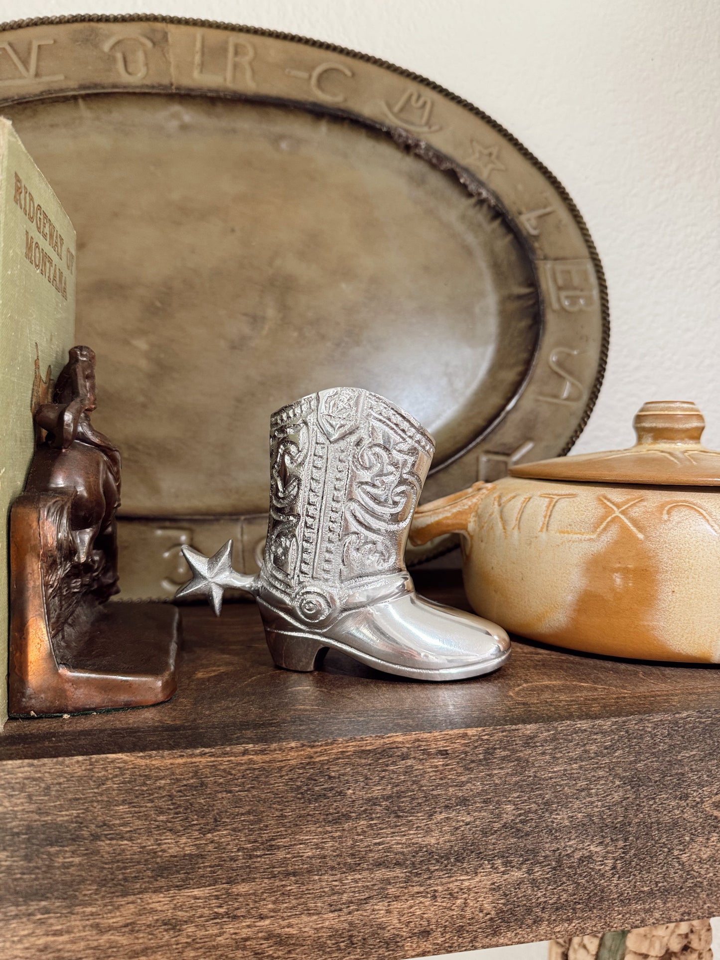 The Silver Cowboy Boot