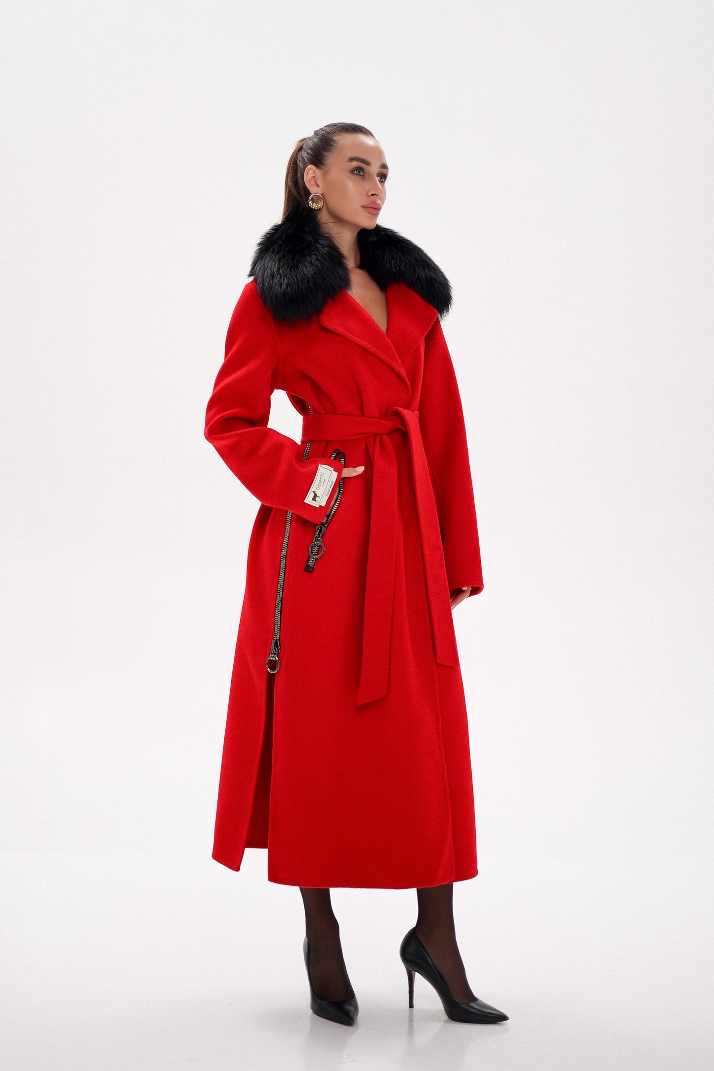 Saga®Furs Silver Fox Wool Alpaca Coat