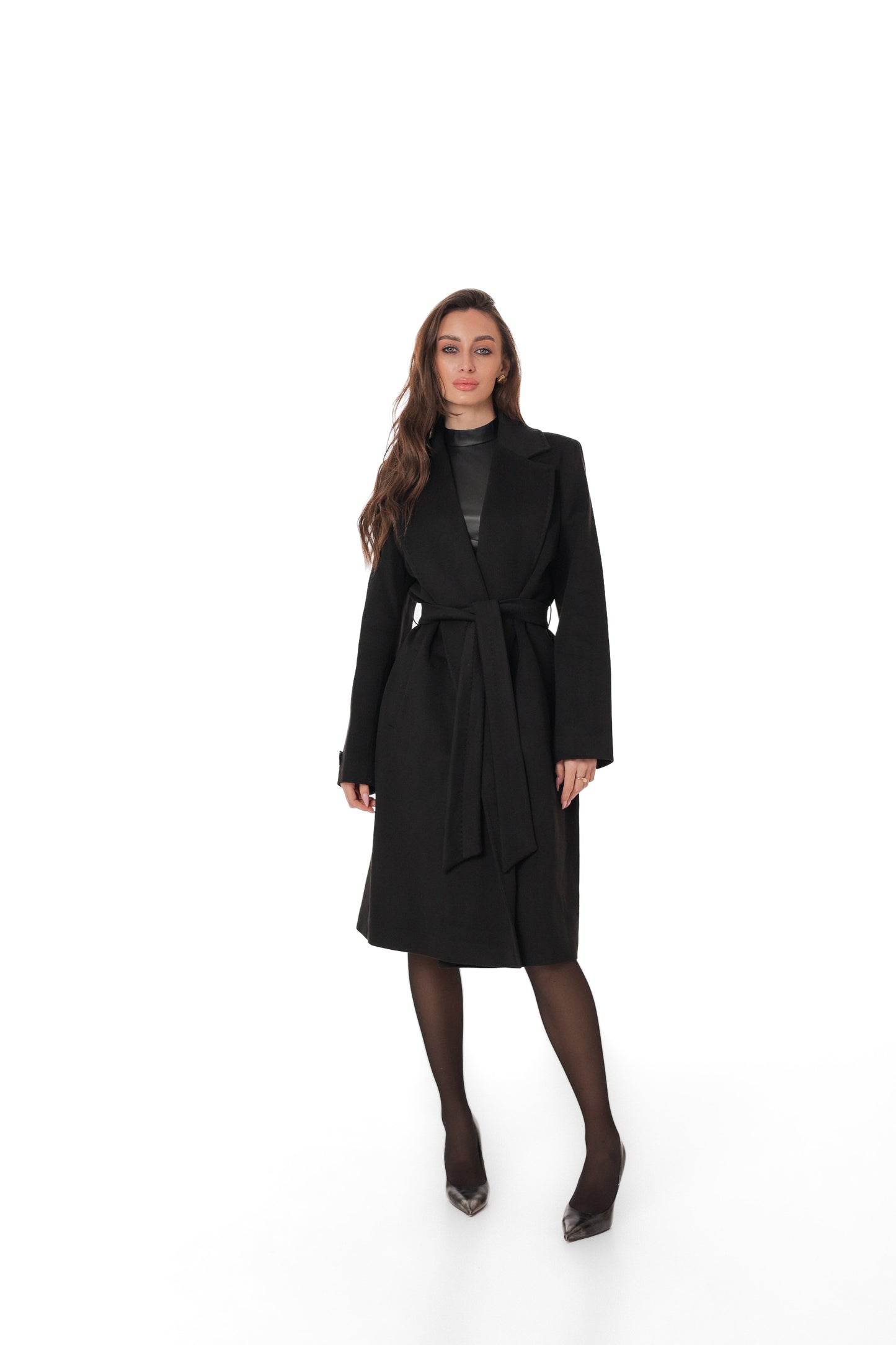 Lafayette Cashmere Blend Overcoat in Black