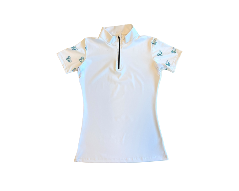 The American Equus Blue Boy Short Sleeve Sun Shirt by Donna B Art