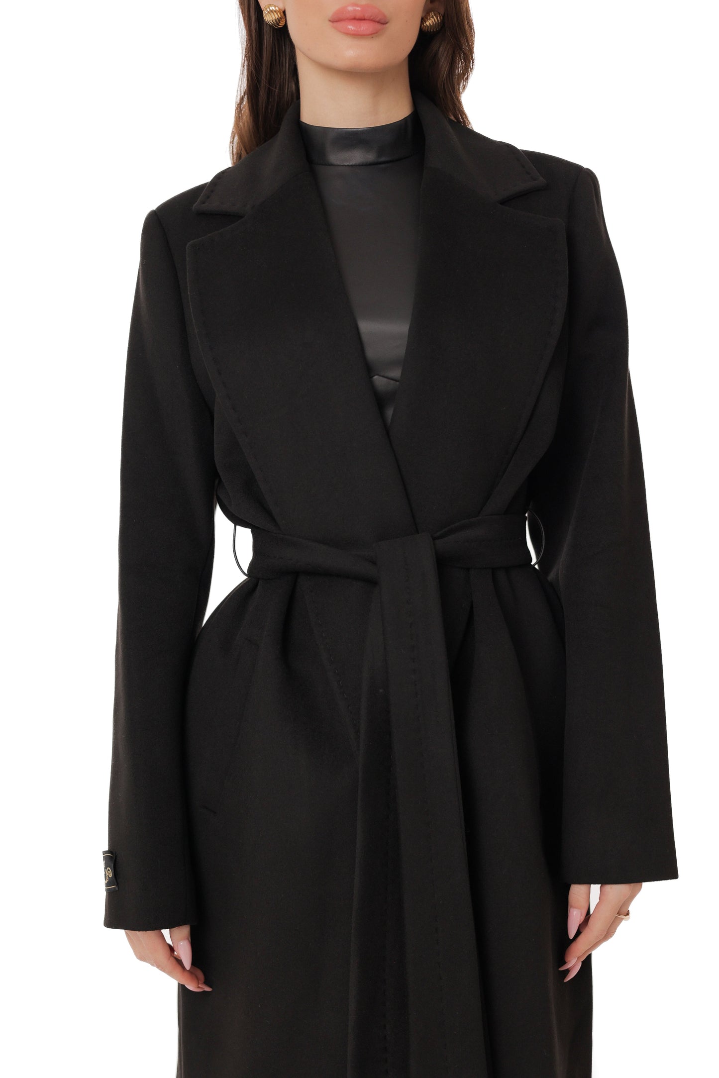 Lafayette Cashmere Blend Overcoat in Black
