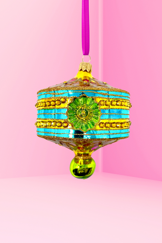 Amalfi Lantern Polish Glass Ornament