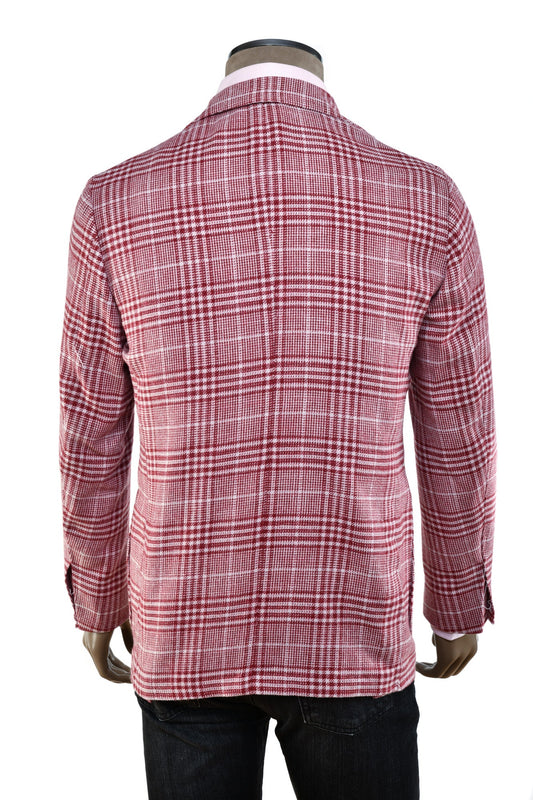 Sartorio Glen Check Plaid Virgin Wool-Silk Sport Jacket