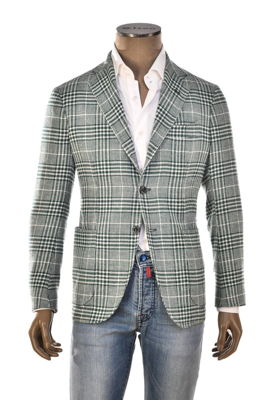 Sartorio Glen Check Plaid Wool-Silk Sport Jacket