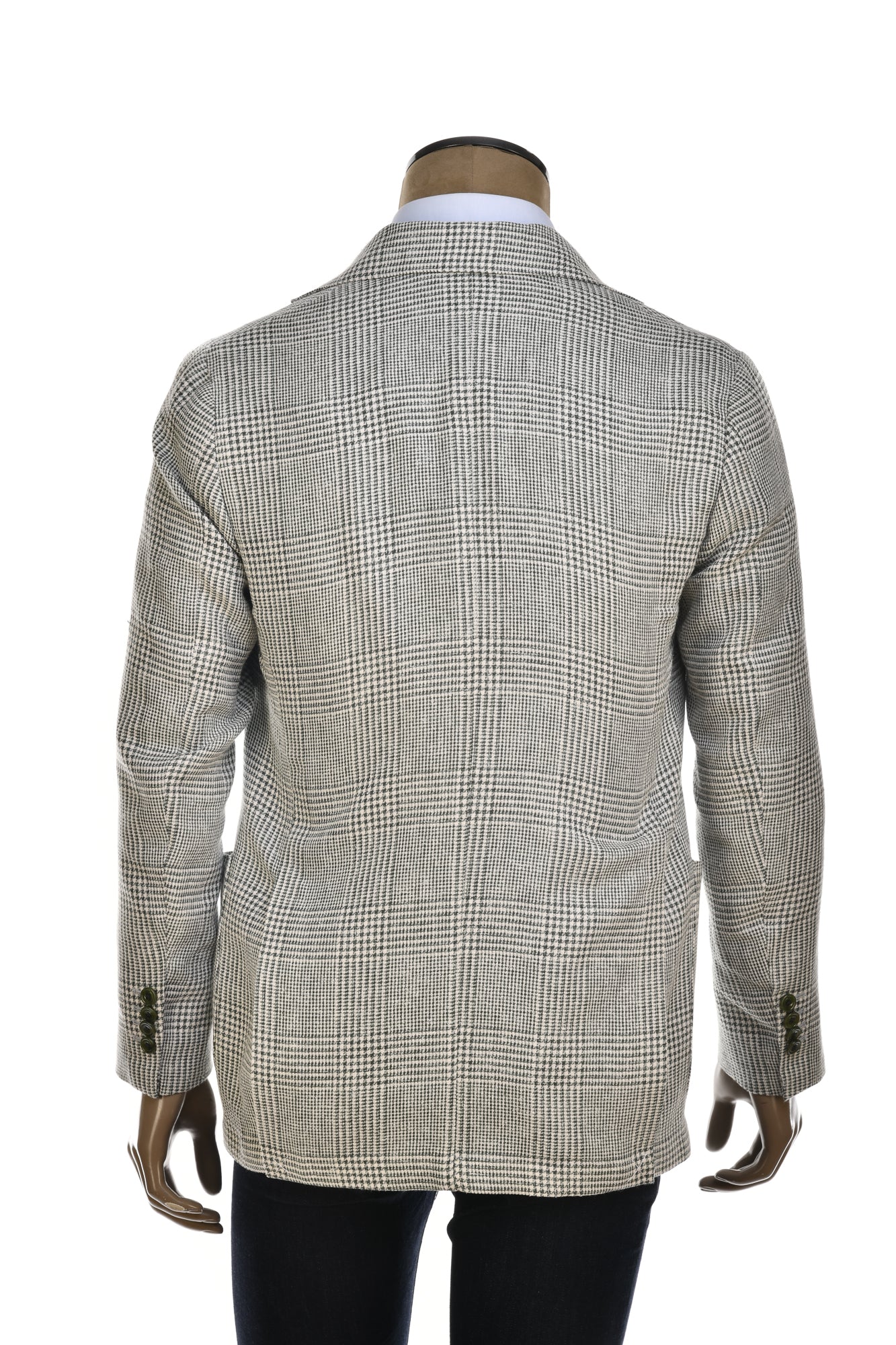 Sartorio Prince of Wales Linen-Cotton Sport Jacket