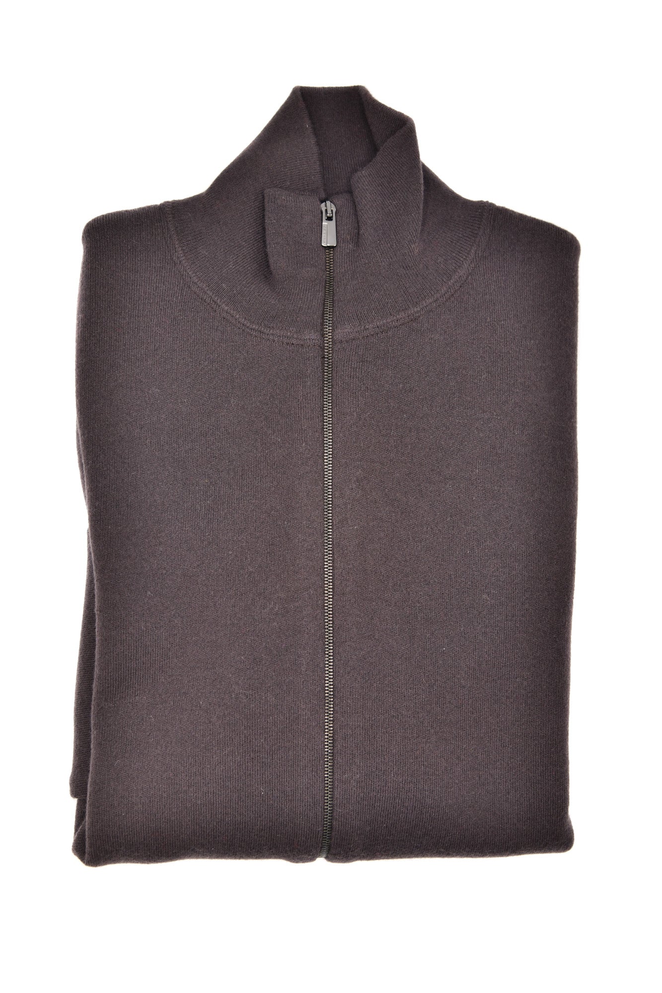 Manrico Cashmere Mock Neck Reversible Zip-Up Sweater