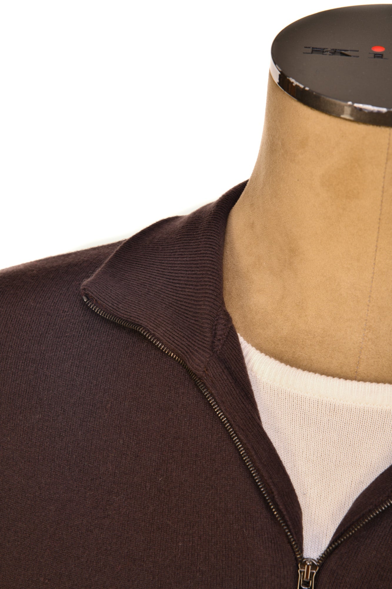 Manrico Cashmere Mock Neck Reversible Zip-Up Sweater